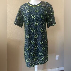 Armani Exchange Blue Sheath Mini Dress Short Sleeve